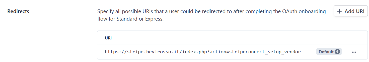 Stripe Connect Configuration